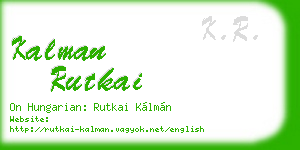 kalman rutkai business card